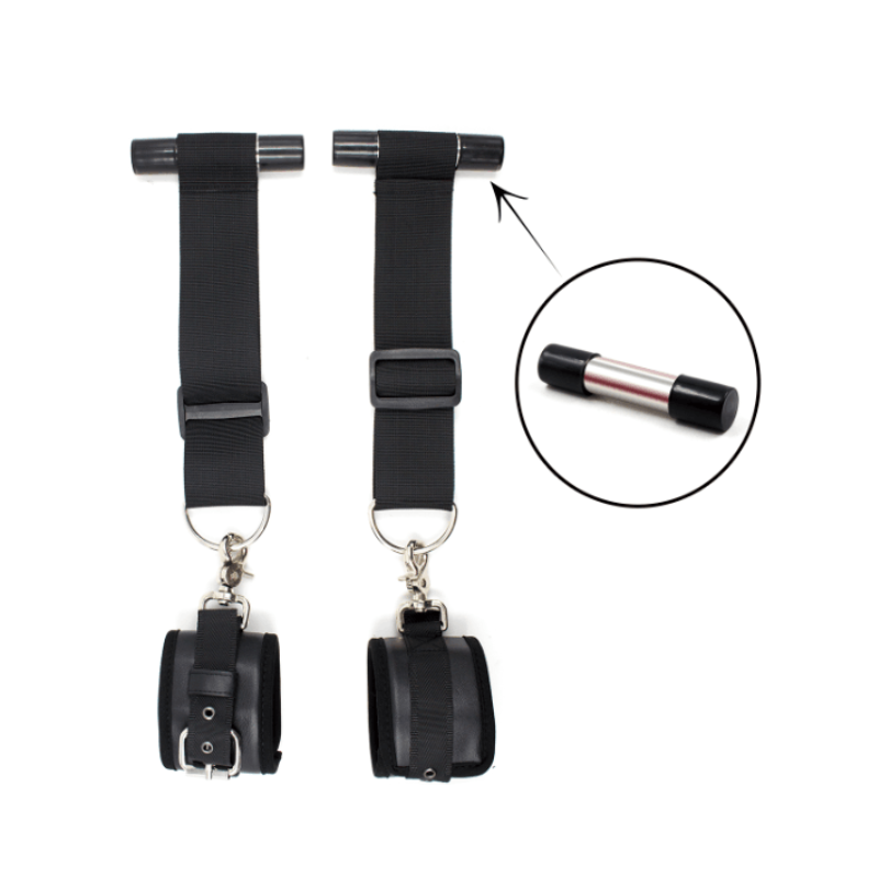 Menottes de suspension de porte noires