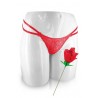 Petite culotte en dentelle déguisée en rose