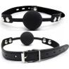 Bâillon noir - Boule 100% silicone