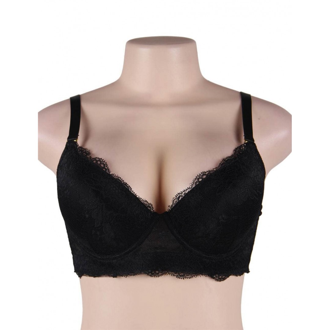 Soutien-gorge confortable en dentelle de haute qualité Noir, Bordeau ou Blanc