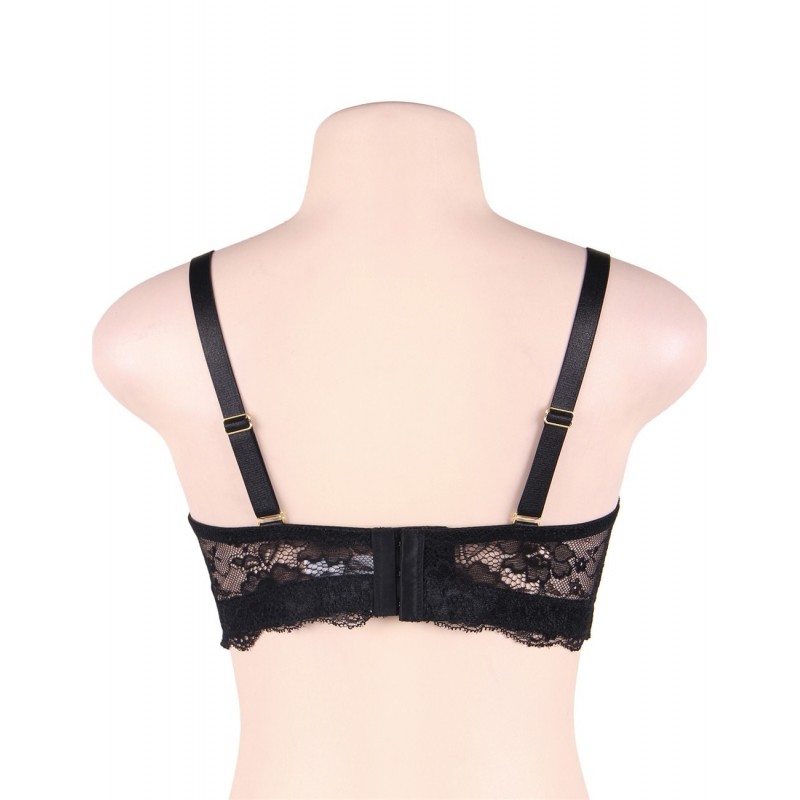 Soutien-gorge confortable en dentelle de haute qualité Noir, Bordeau ou Blanc