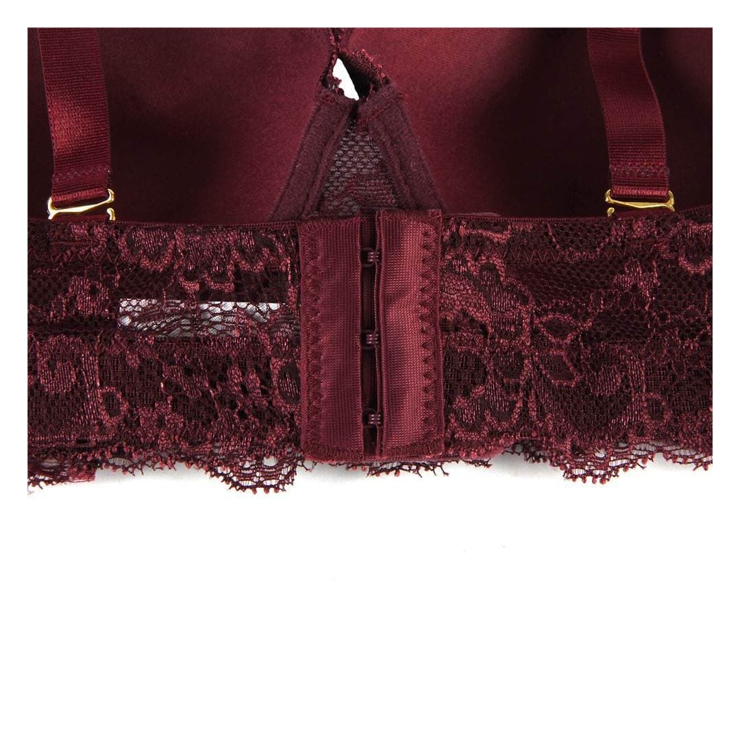 Soutien-gorge confortable en dentelle de haute qualité Noir, Bordeau ou Blanc