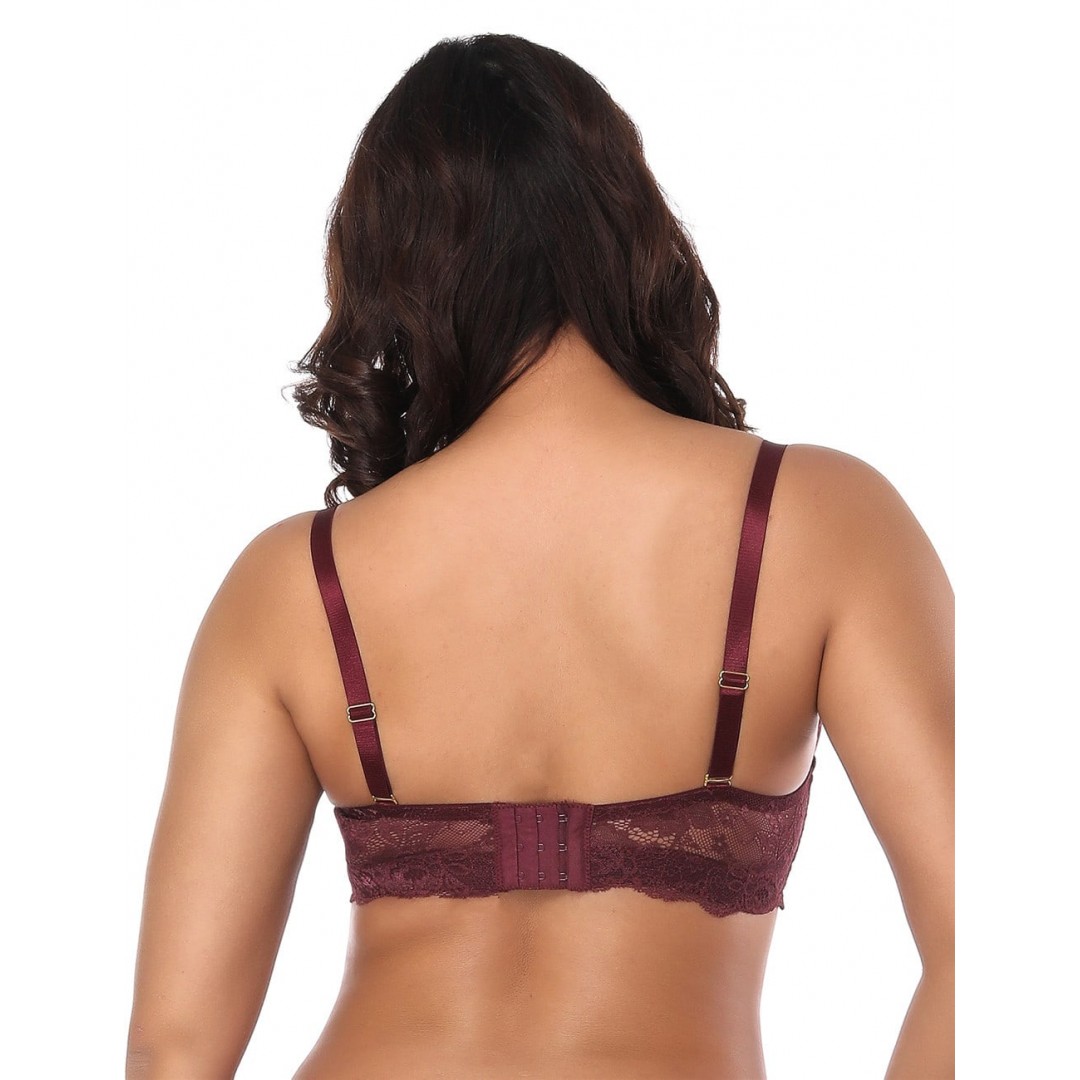 Soutien-gorge confortable en dentelle de haute qualité Noir, Bordeau ou Blanc
